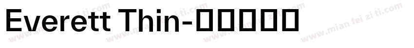 Everett Thin字体转换